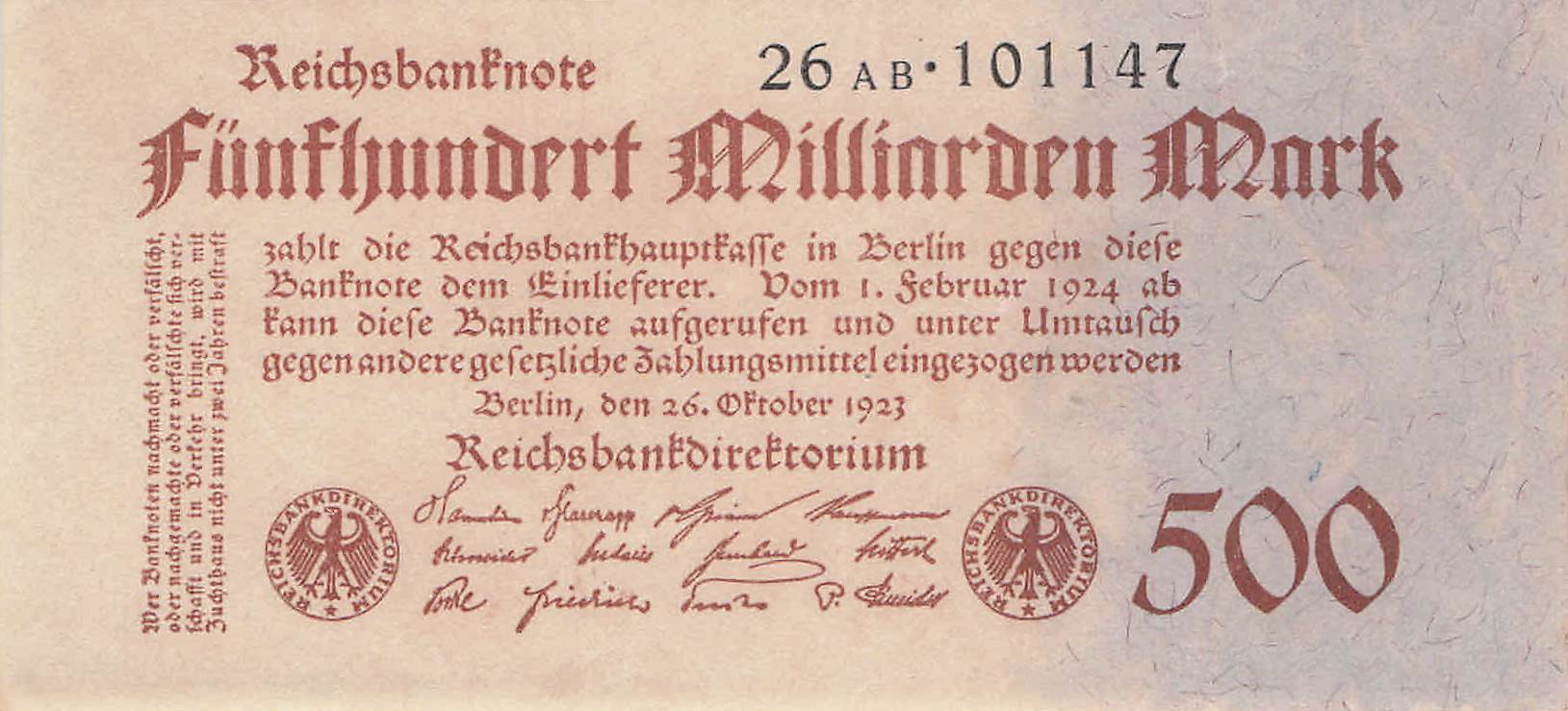 Ro.124 500 Milliarden Mark 1923